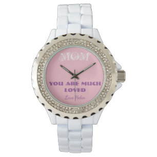 Geschenk für Mama Script Einfach Elegant Cool Spor Armbanduhr