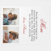 Geschenk für Mama Script Typografie Warm Message F Fleecedecke (Vorderseite (Horizontal))