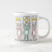 Geschenk für Mama Spaß Kaninchen Design Jumbo-Tasse (Rechts)