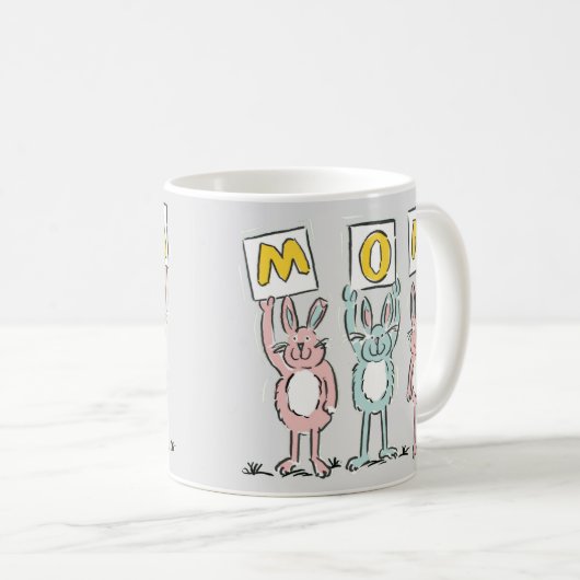 Geschenk für Mama Spaß Kaninchen Design Kaffee Tas Kaffeetasse (VorderseiteRechts)