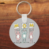 Geschenk für Mama Spaß Kaninchen Design Schlüssela Schlüsselanhänger (Vorderseite)