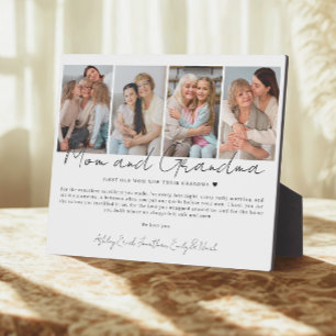 Geschenk für Mama und Oma von Kindern und Enkelkin Fotoplatte