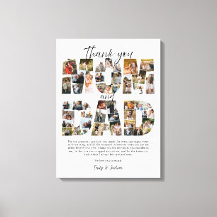 Geschenk für Mama und Papa Foto-Kollage Familienbi Leinwanddruck