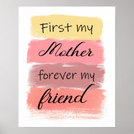 Geschenk für Mama - zuerst meine Mutter für immer  Poster