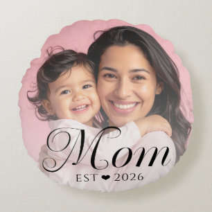 Geschenk für Mama zum ersten Muttertag mit Foto Rundes Kissen