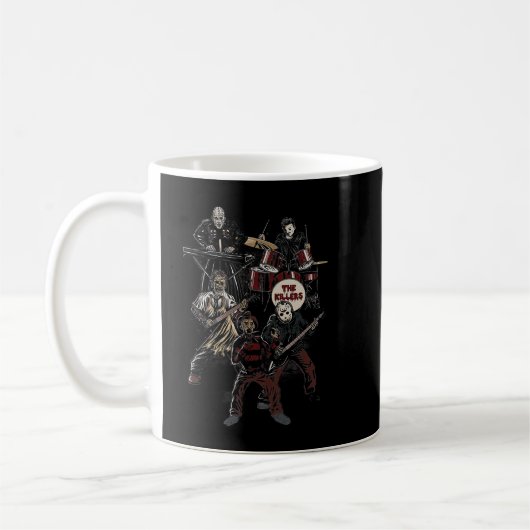 Geschenk für Männer Band Tod Metall Halloween Funn Kaffeetasse (Links)