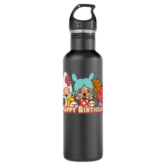 Geschenk für Männer und App Entwicklung Toca Boca Edelstahlflasche (Vorderseite)