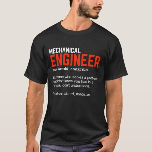 Geschenk für Maschinenbau T-Shirt (Vorderseite)