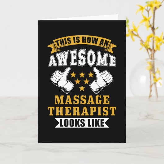 Geschenk für Massagetherapeuten Karte (Gelbe Blume)