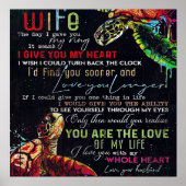 Geschenk für meine Ehefrau | Brief für Ihre Ehefra Poster (Vorne)