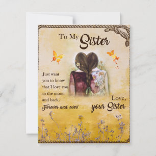 Geschenk für meine Schwester, Schmetterlingsliebha Einladung