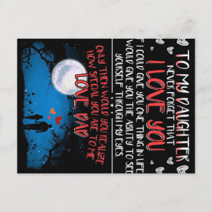 Geschenk für meine Tochter   Bestes Familiensgesch Ankündigungspostkarte