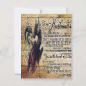 Geschenk für meinen Mann, Liebe Zitate Brief Einladung (Vorderseite)