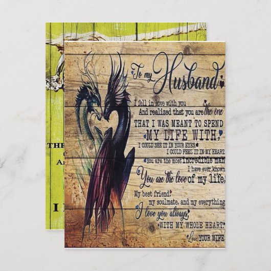 Geschenk für meinen Mann, Liebe Zitate Brief Einladung (Vorne/Hinten)