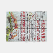 Geschenk für meinen Mann, Liebe Zitate Brief Fleecedecke (Vorderseite (Horizontal))