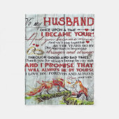 Geschenk für meinen Mann, Liebe Zitate Brief Fleecedecke (Vorderseite)