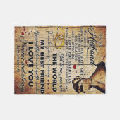 Geschenk für meinen Mann, Liebe Zitate Brief Fleecedecke (Vorderseite (Horizontal))