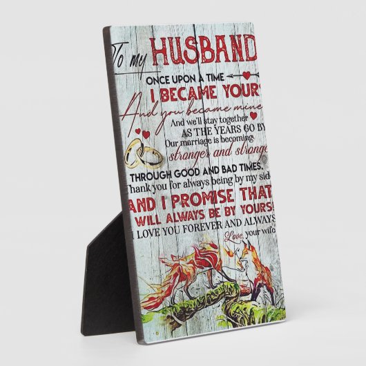 Geschenk für meinen Mann, Liebe Zitate Brief Fotoplatte (Seite)