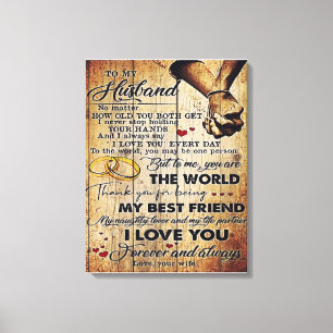 Geschenk für meinen Mann, Liebe Zitate Brief Leinwanddruck