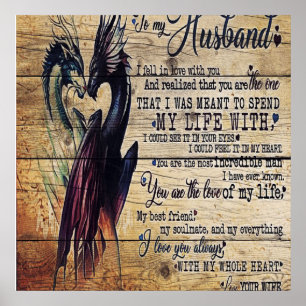 Geschenk für meinen Mann, Liebe Zitate Brief Poster