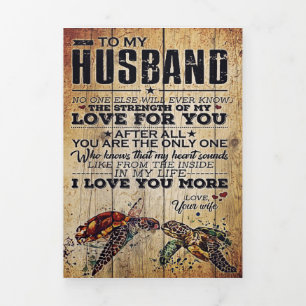 Geschenk für meinen Mann Love Husband Letter Dreifach Gefaltete Ankündigung