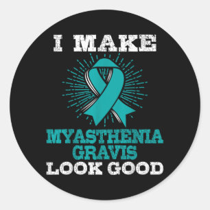 Geschenk für MG-Patienten Myasthenia-Gravis-Bewuss Runder Aufkleber