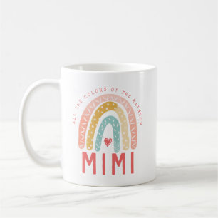Geschenk für Mimi   Alle Farben des Regenbogens Kaffeetasse