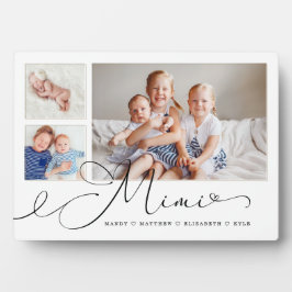 Geschenk für Mimi | Enkelkinder 3 FotoCollage Fotoplatte
