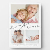 Geschenk für Mimi | Enkelkinder 3 FotoCollage Fotoplatte (Vorderseite)