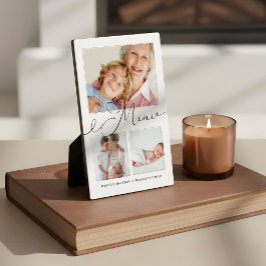 Geschenk für Mimi | Enkelkinder 3 FotoCollage Fotoplatte