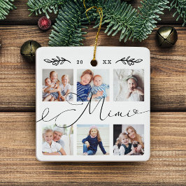 Geschenk für Mimi | Entenkinder - FotoCollage Keramikornament