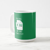 Geschenk für Mitarbeiter - Freak in den Blättern Kaffeetasse (Vorderseite Links)