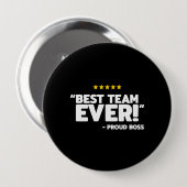 Geschenk für Mitarbeiter - Proud Boss Best Team Button (Vorne & Hinten)