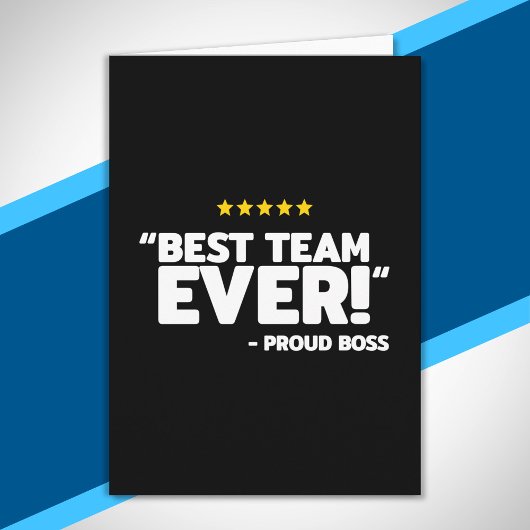 Geschenk für Mitarbeiter - Proud Boss Best Team Karte