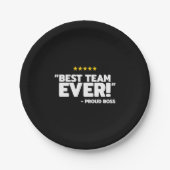 Geschenk für Mitarbeiter - Proud Boss Best Team Pappteller (Vorderseite)