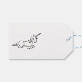 Geschenk für mittelalterliche Einhorn- und Milchtr Geschenkanhänger