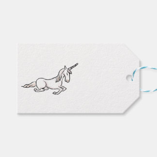 Geschenk für mittelalterliche Einhorn- und Milchtr Geschenkanhänger