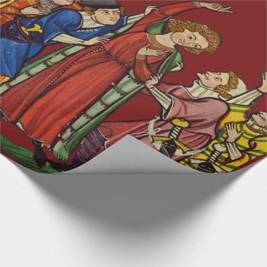 Geschenk für mittelalterliche Gäste Geschenkpapier (Ecke)