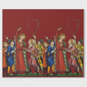 Geschenk für mittelalterliche Gäste Geschenkpapier (Flach)