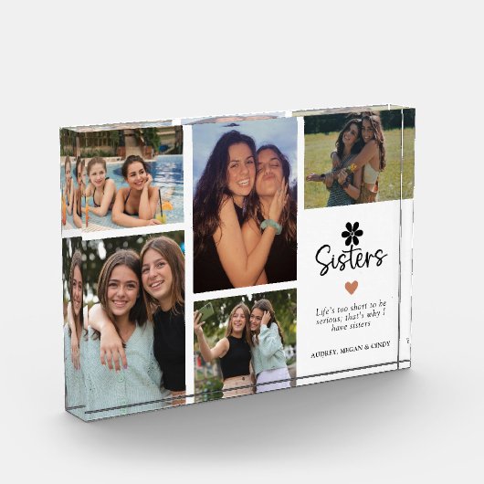 Geschenk für moderne Schwestern Fotoblock (Links)