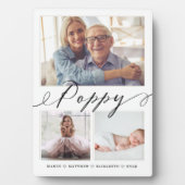 Geschenk für Mohn | Enkelkinder 3 FotoCollage Fotoplatte (Vorderseite)