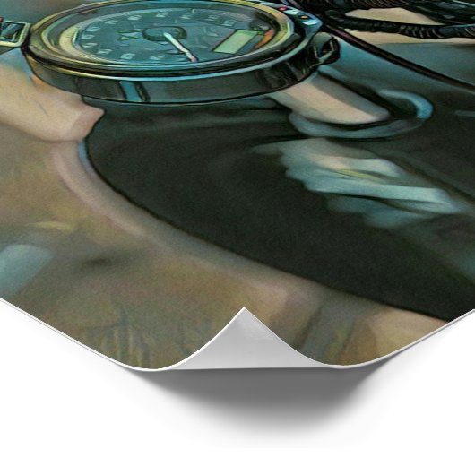 Geschenk für Motorräder Poster (Ecke)