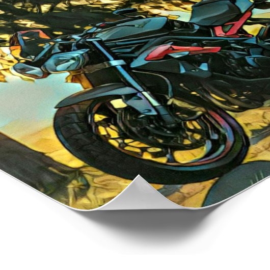 Geschenk für Motorräder Poster (Ecke)