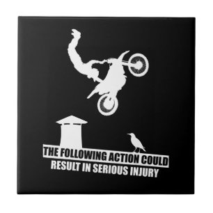 Geschenk für Motorradfahrer von Dirt Bikes im Spor Fliese