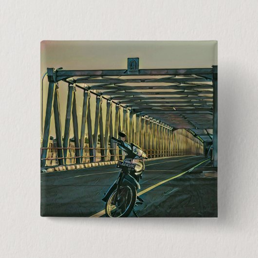 Geschenk für Motorradliebhaber Button (Vorderseite)