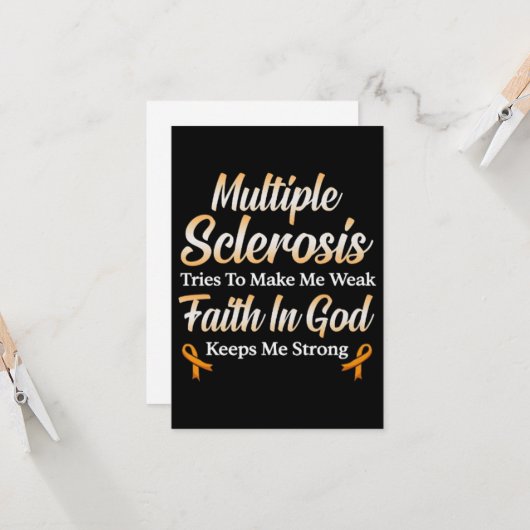 Geschenk für Multiple Sklerose Karte (Vorderseite/Rückseite Beispiel)