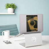 Geschenk für Musikergitarrist Aufkleber (Laptop auf Schreibtisch)