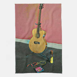 Geschenk für Musikergitarrist Geschirrtuch