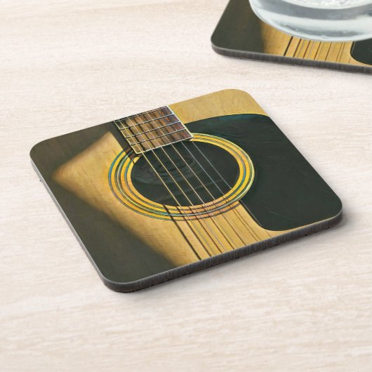 Geschenk für Musikergitarrist Getränkeuntersetzer (Linke Seite)