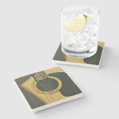 Geschenk für Musikergitarrist Steinuntersetzer (Seitenansicht)